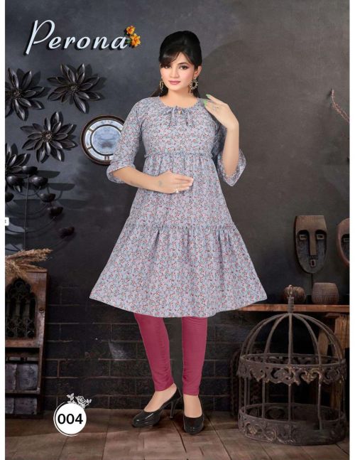 Moksha Perona Vol 1 Georgette Printed Kurtis Catalog
